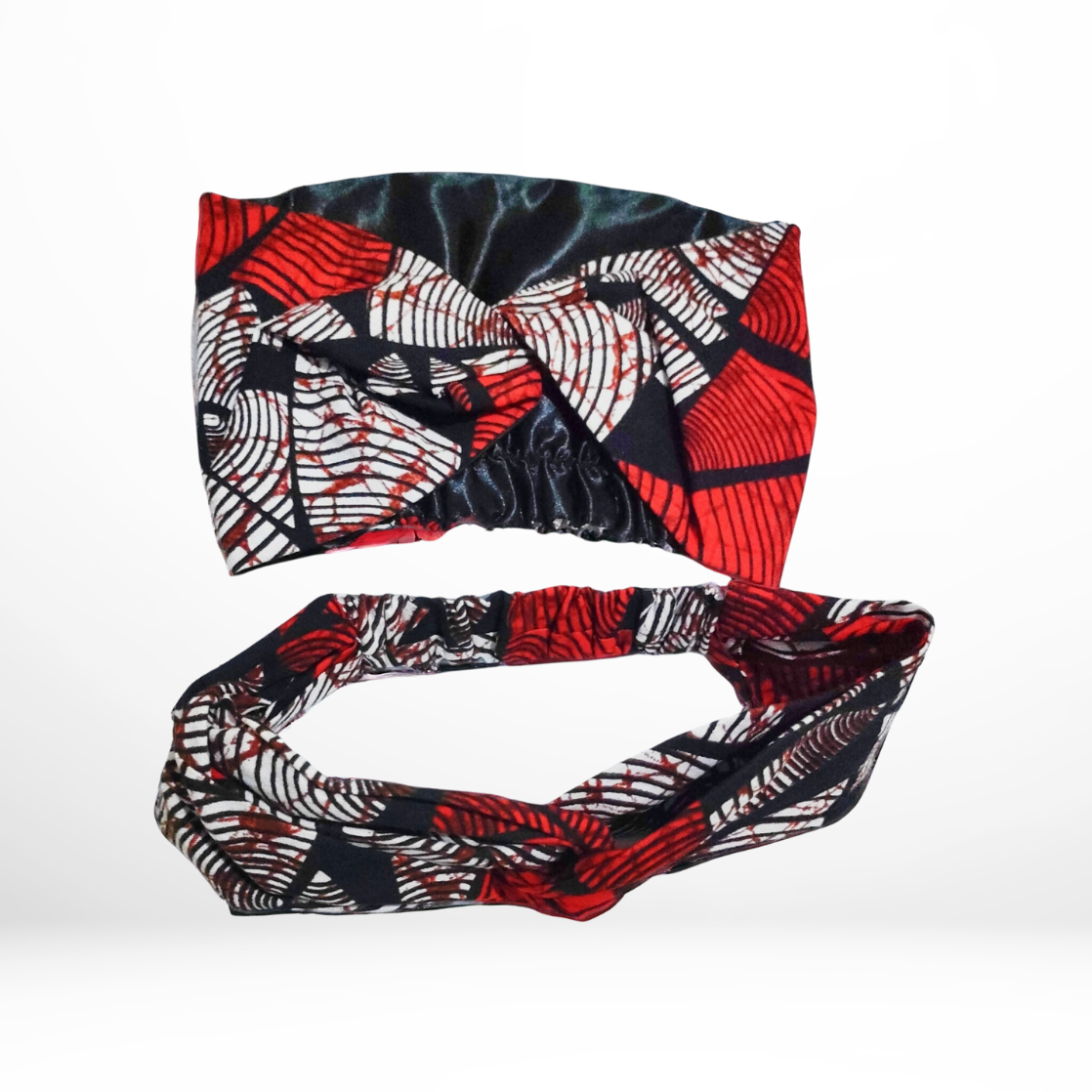 Red with black and white detail