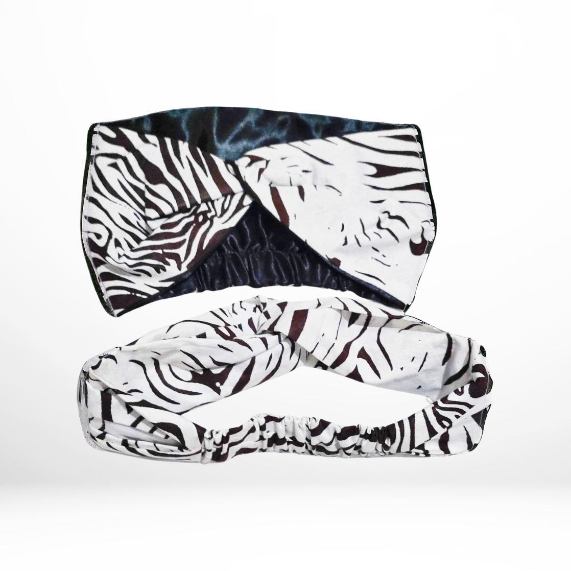 White with brown zebra prints