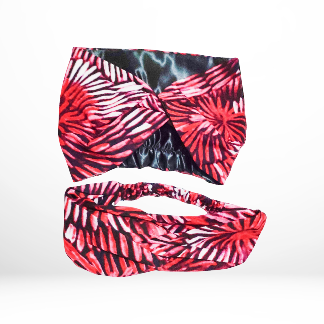 Red, pink and brown detail