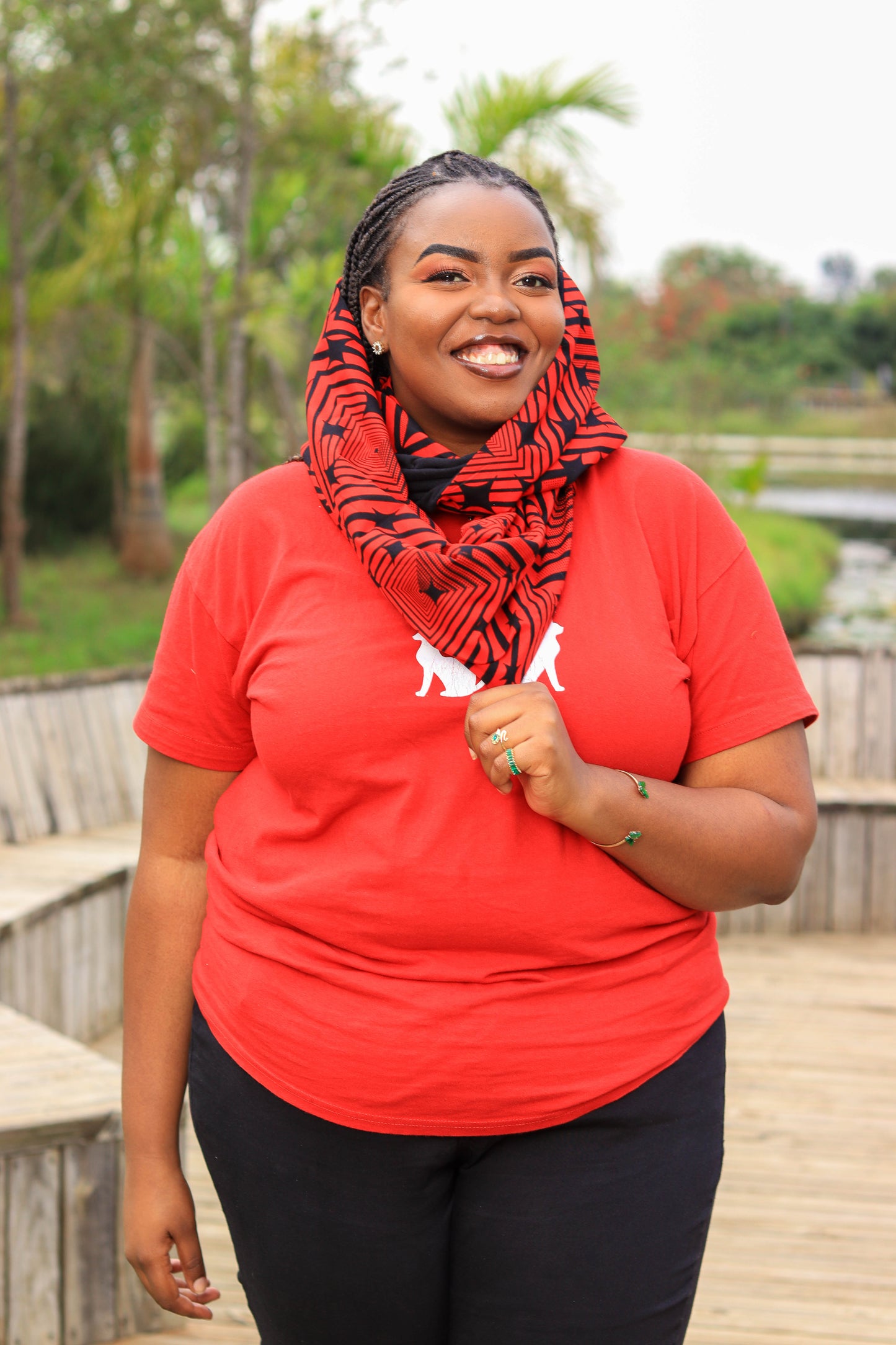 Red with Black detail