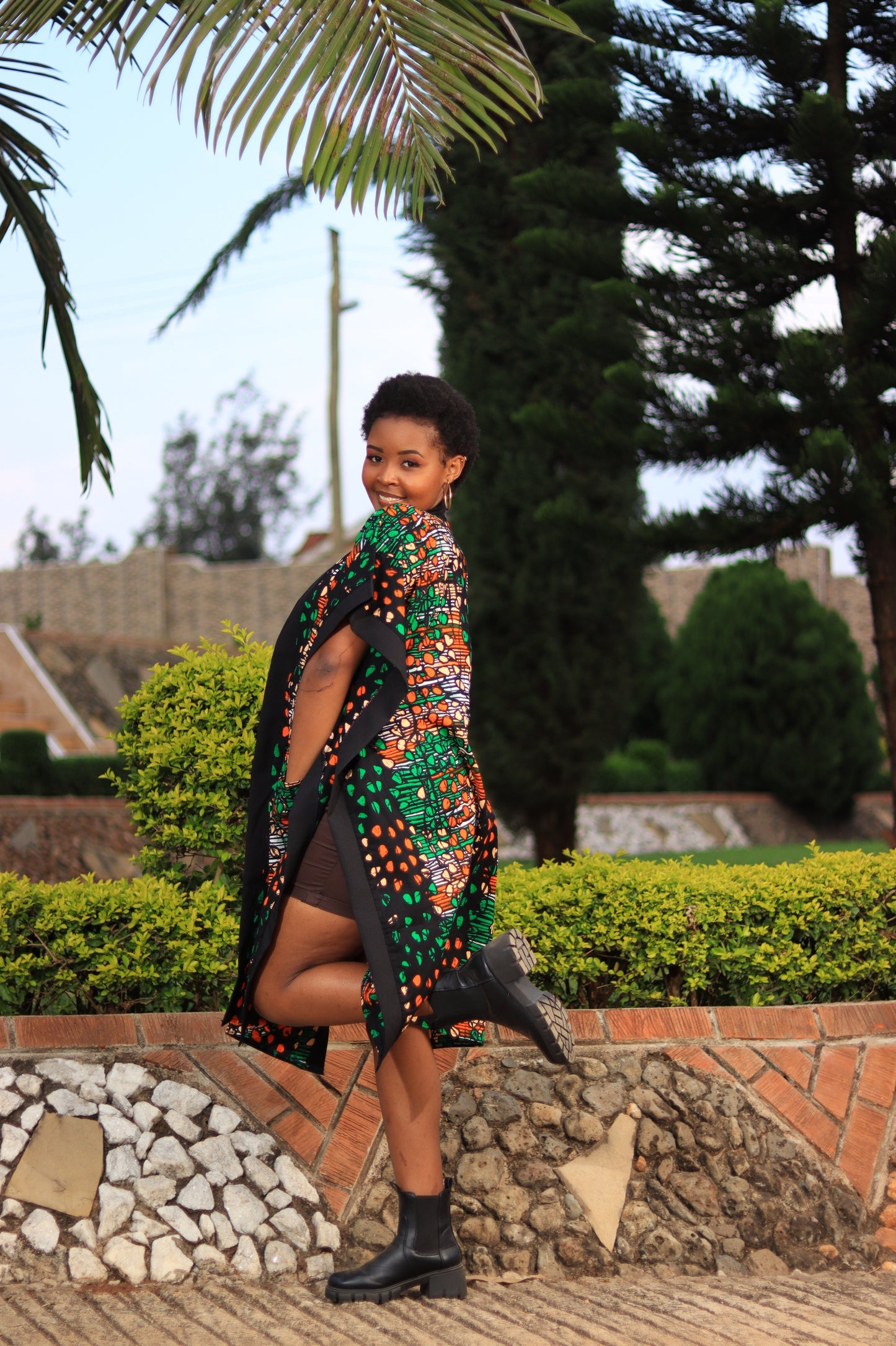 green kimono dress | Asili Atelier