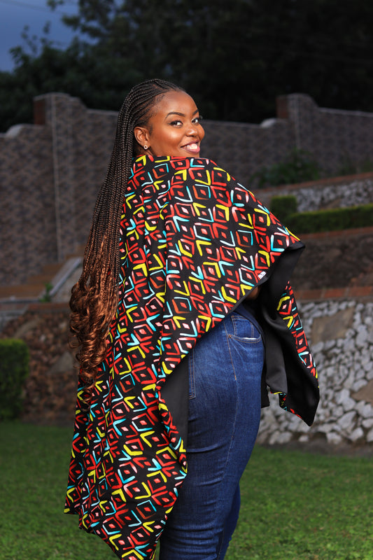 Ankara Cape Shawl | Asili Atelier