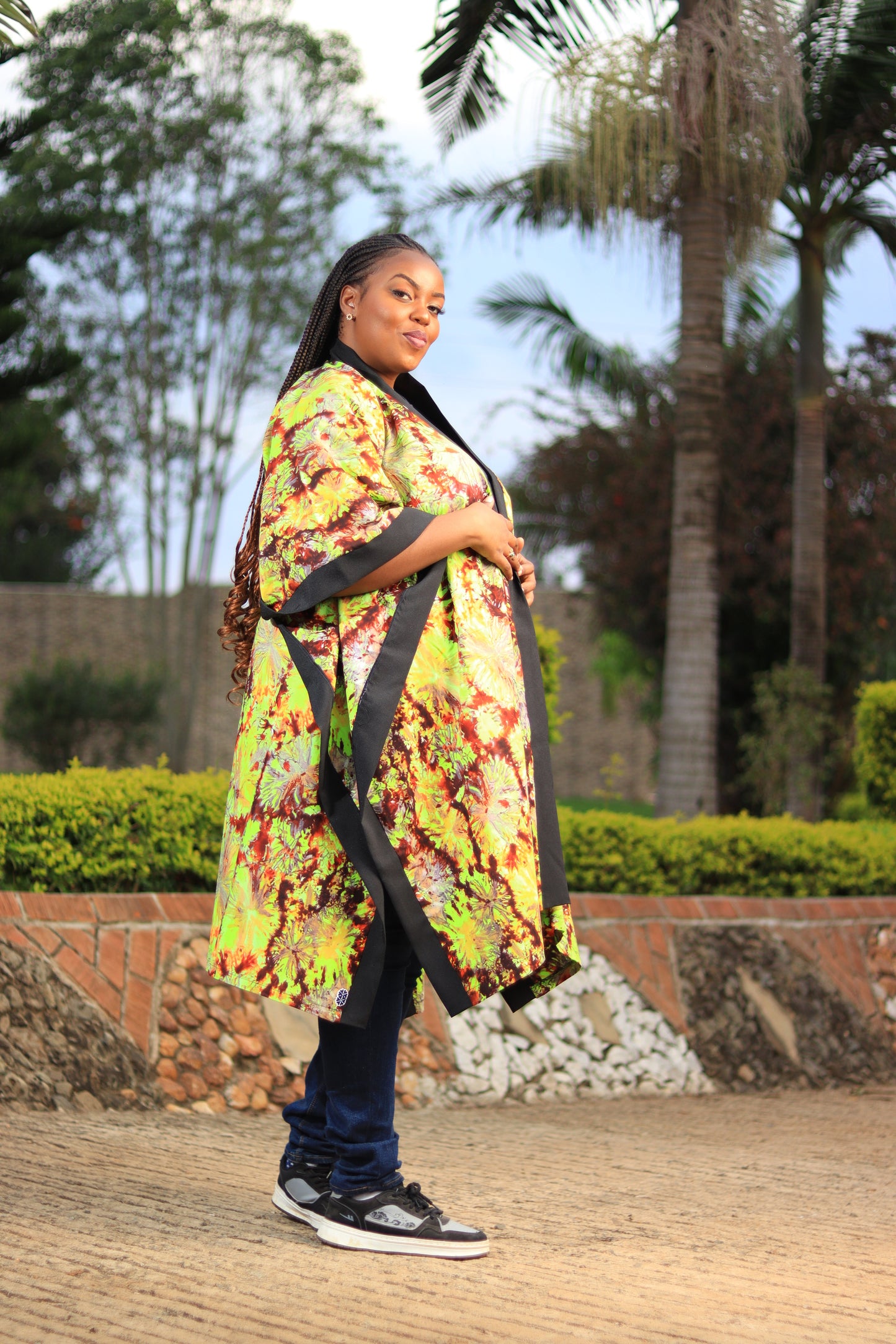 Army green kimono | Asili Atelier