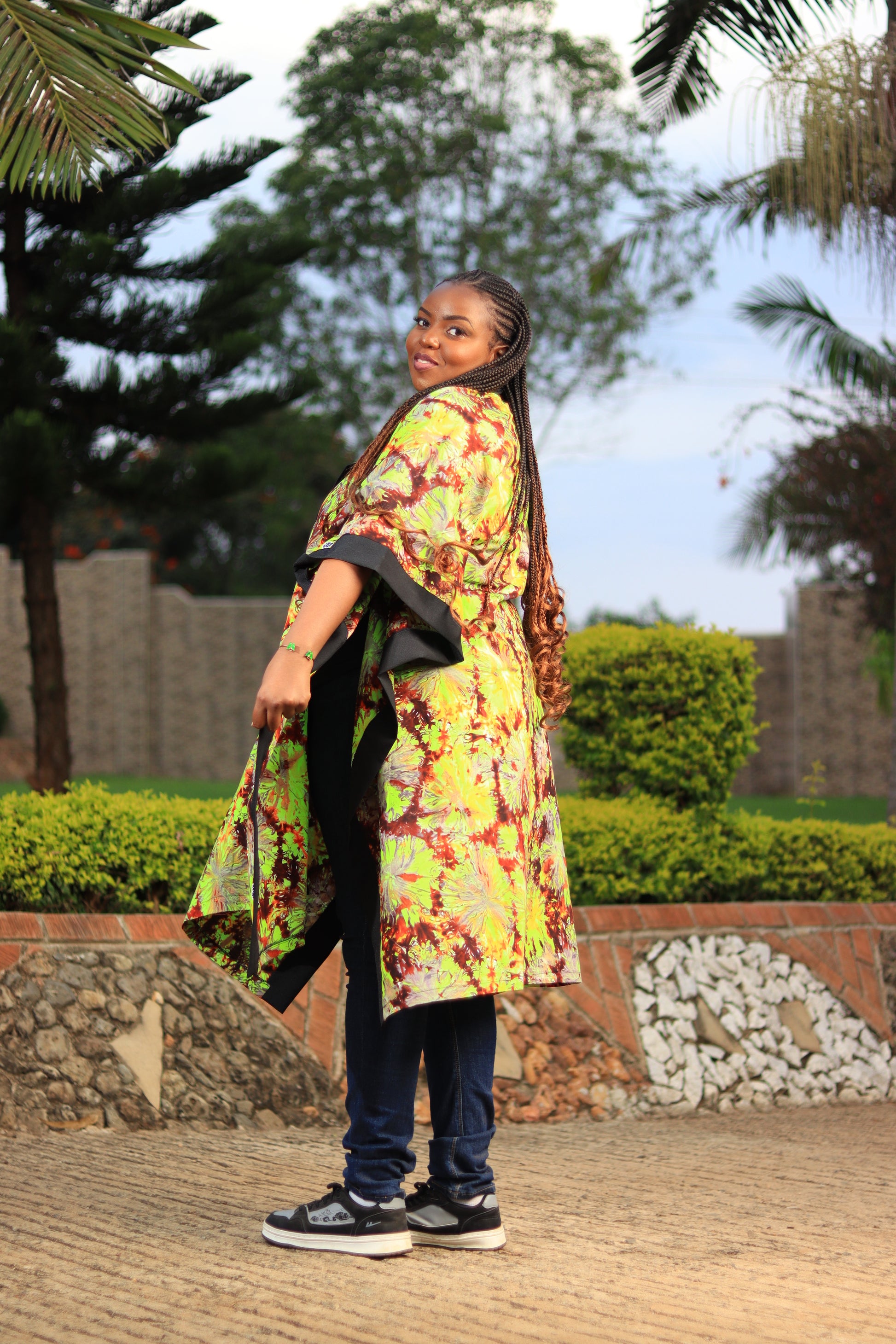 Emerald green kimono | Asili Atelier 