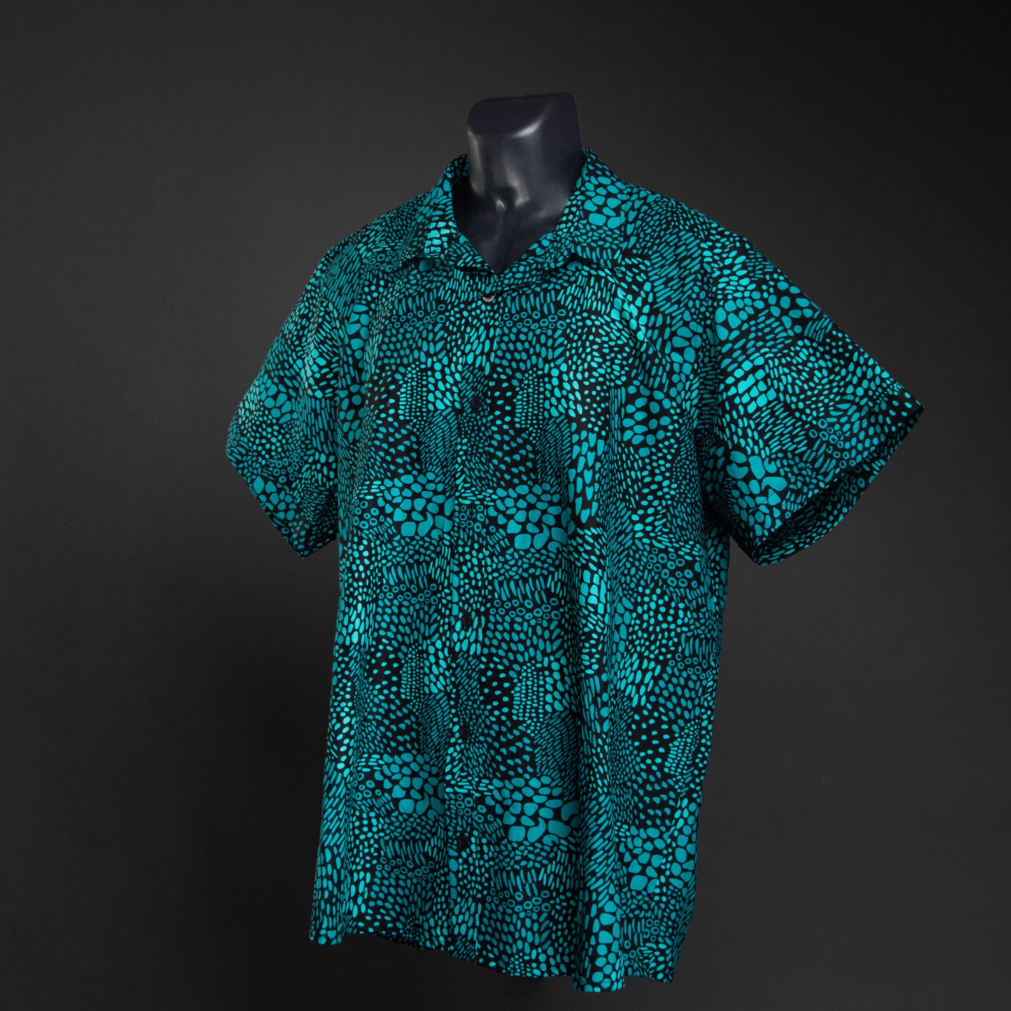 Teal Blue Ankara Shirts | Asili Atelier 