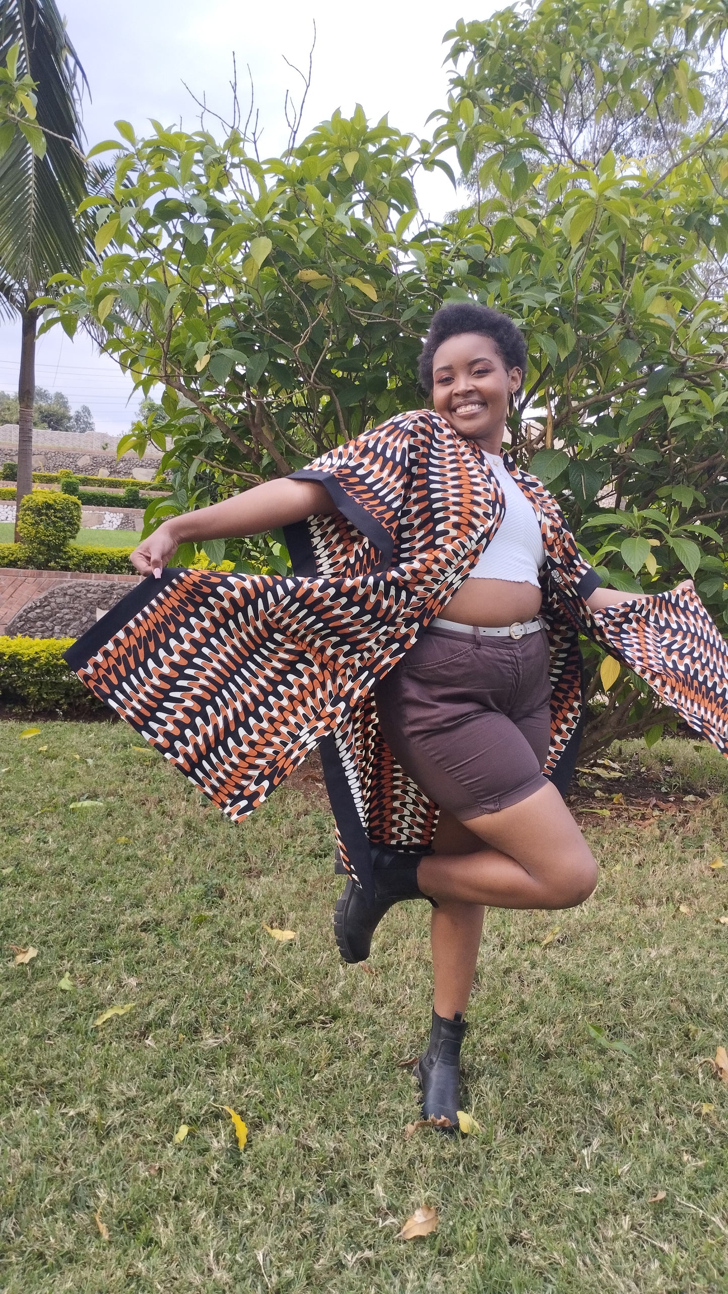 abstract print kimono | Asili Atelier