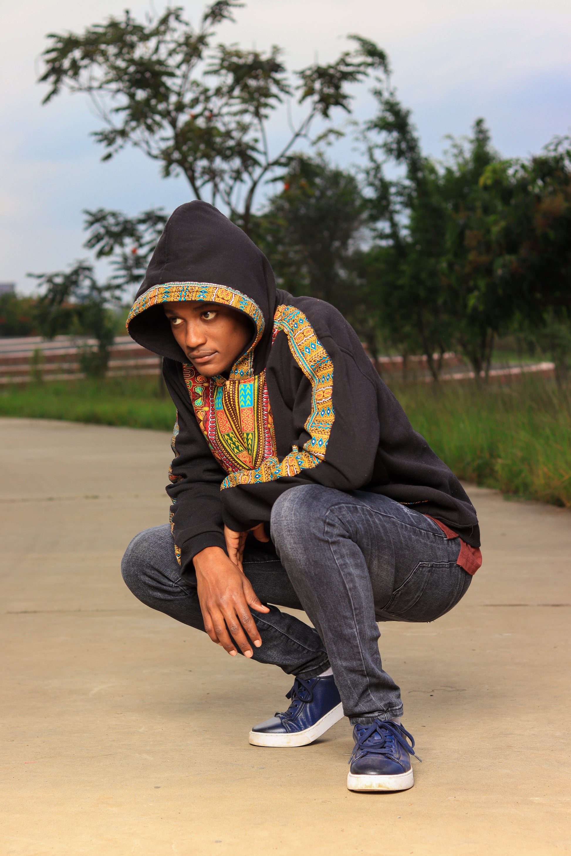 black hoodie | Asili Atelier